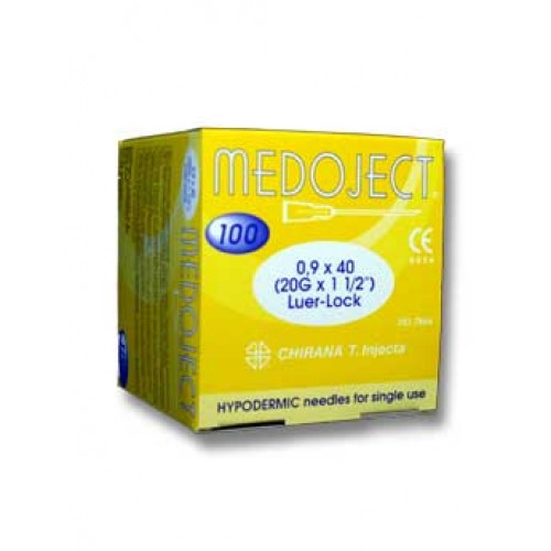 Inj.jehla 0.9x40 žlutá Chirana 100ks jednorázová