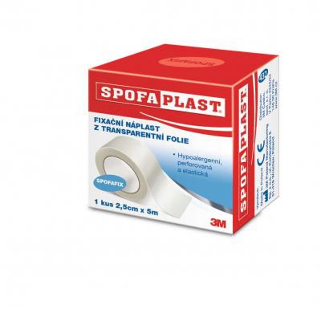 3M Spofaplast 432 fixační z transp.f.5mx25mm