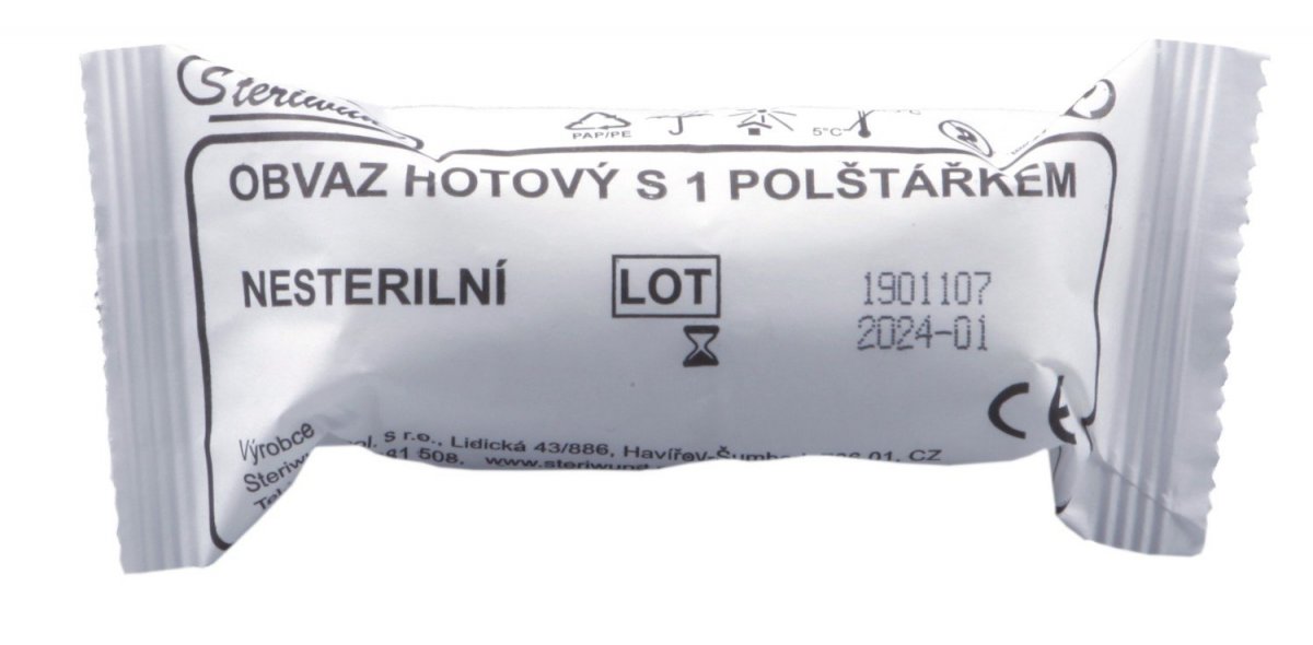 Obvaz hotový s 1 polštářkem nesterilní Steriwund
