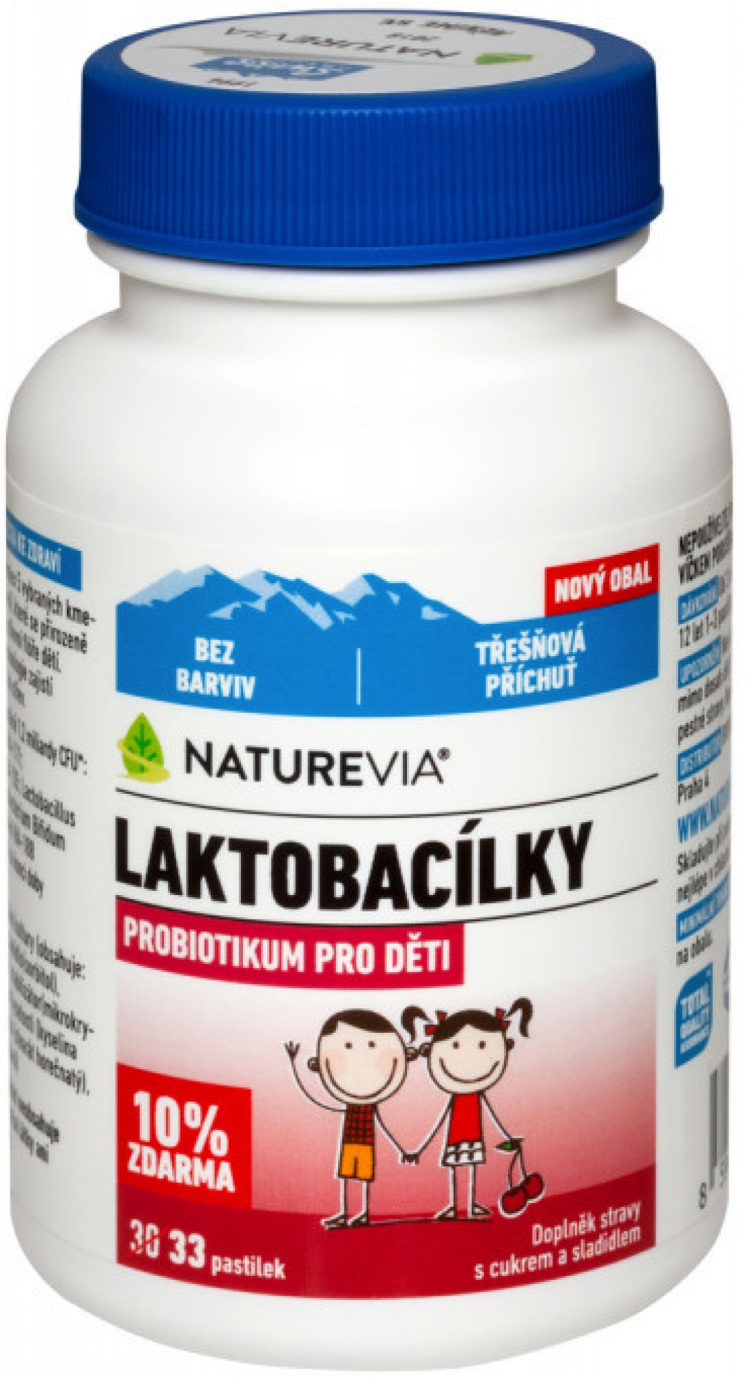 NatureVia Laktobacílky třešňové 33 pastilek