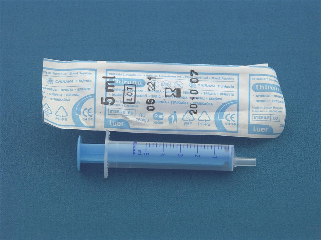 Inj.střík.5ml LUER NEW 100ks jednor.modré