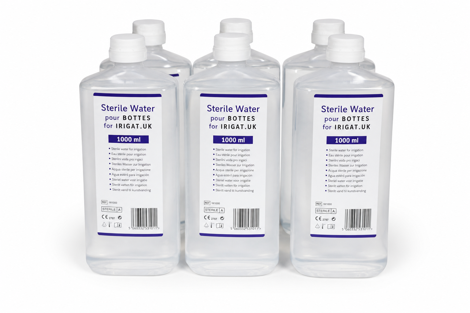 Sterile Water pour Bottes for Irigat.UK 1000ml 6ks