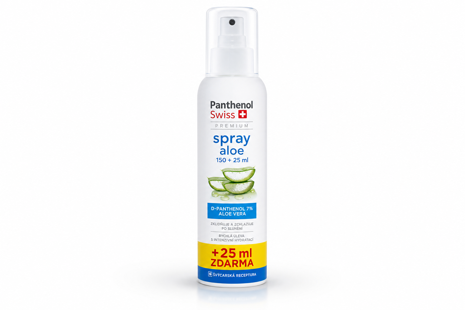 Panthenol Swiss PREMIUM spray aloe 150+25ml Zdarma