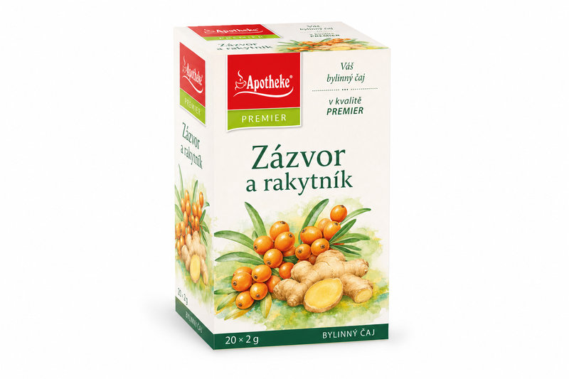 Čaj Apotheke Zázvor a rakytník-s přebal 20x2g n.s.