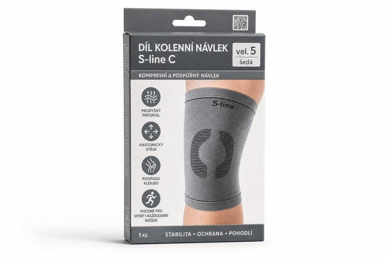 Díl kolenní návlek S-line C vel.5 šedá