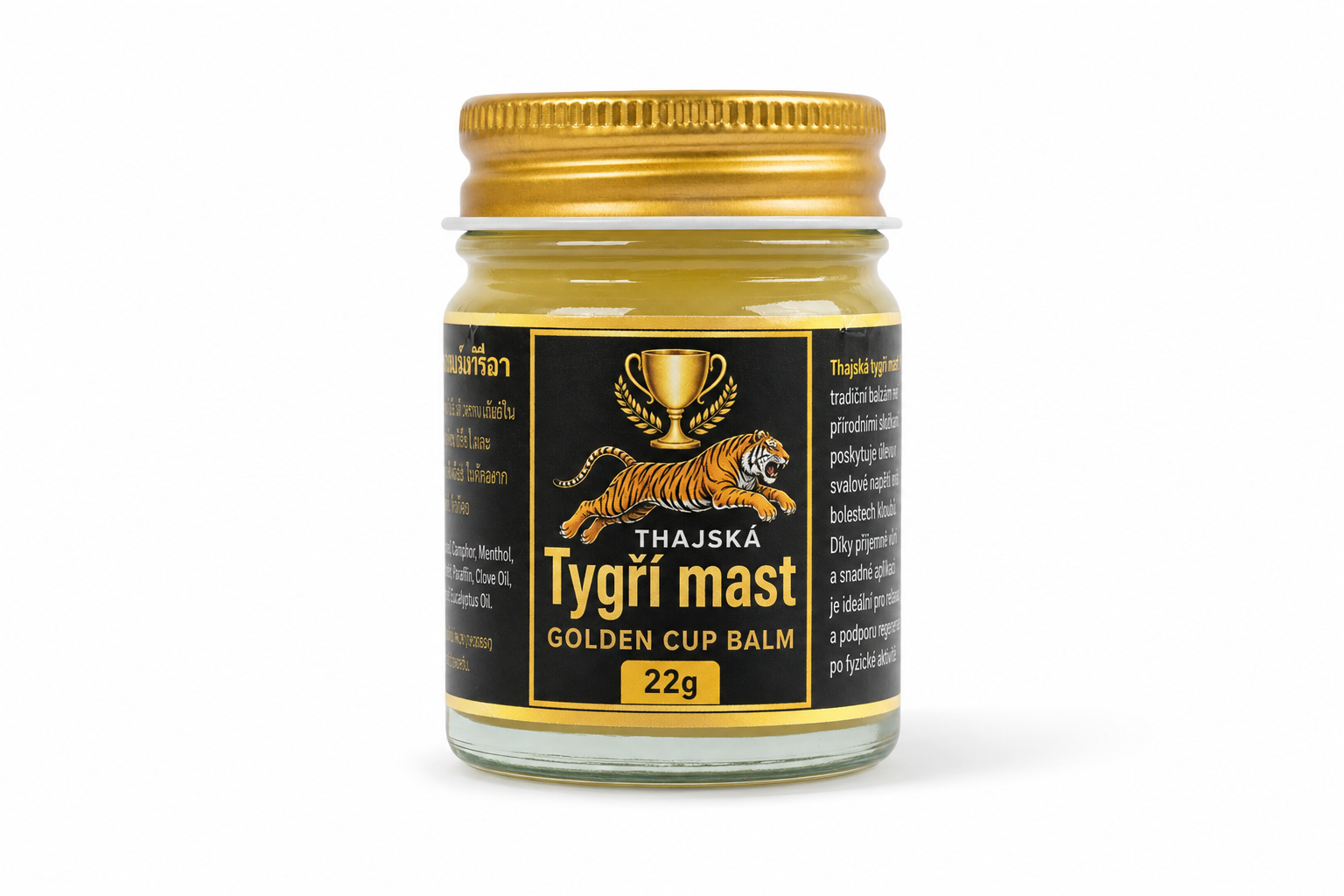 Thajská tygří mast Golden Cup Balm 22g