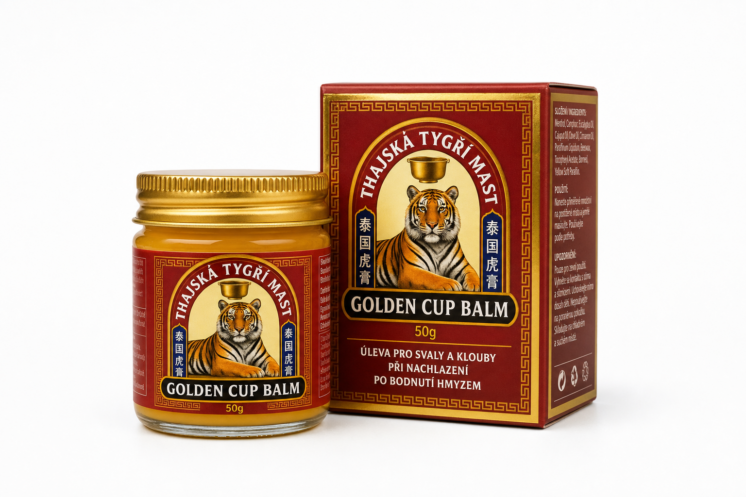Thajská tygří mast Golden Cup Balm 50g