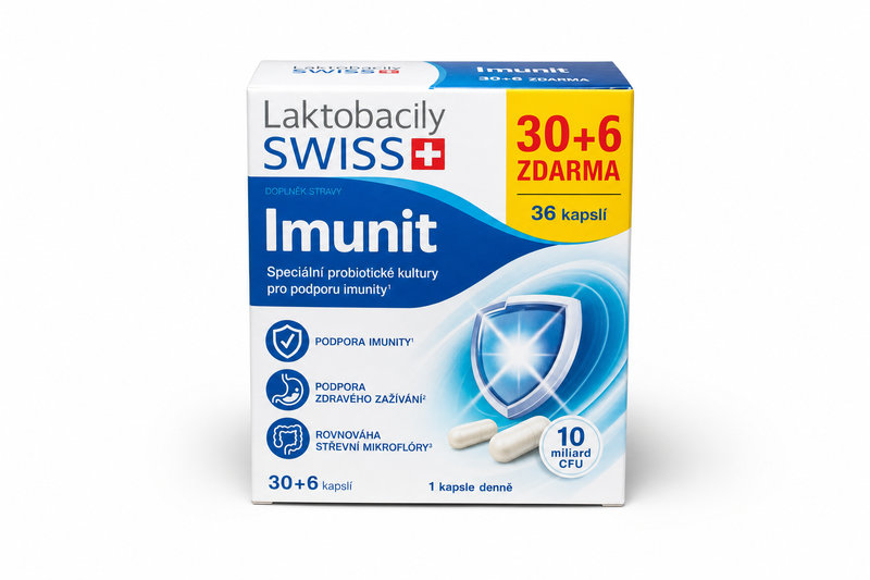 Laktobacily SWISS Imunit tob 30+6 ZDARMA