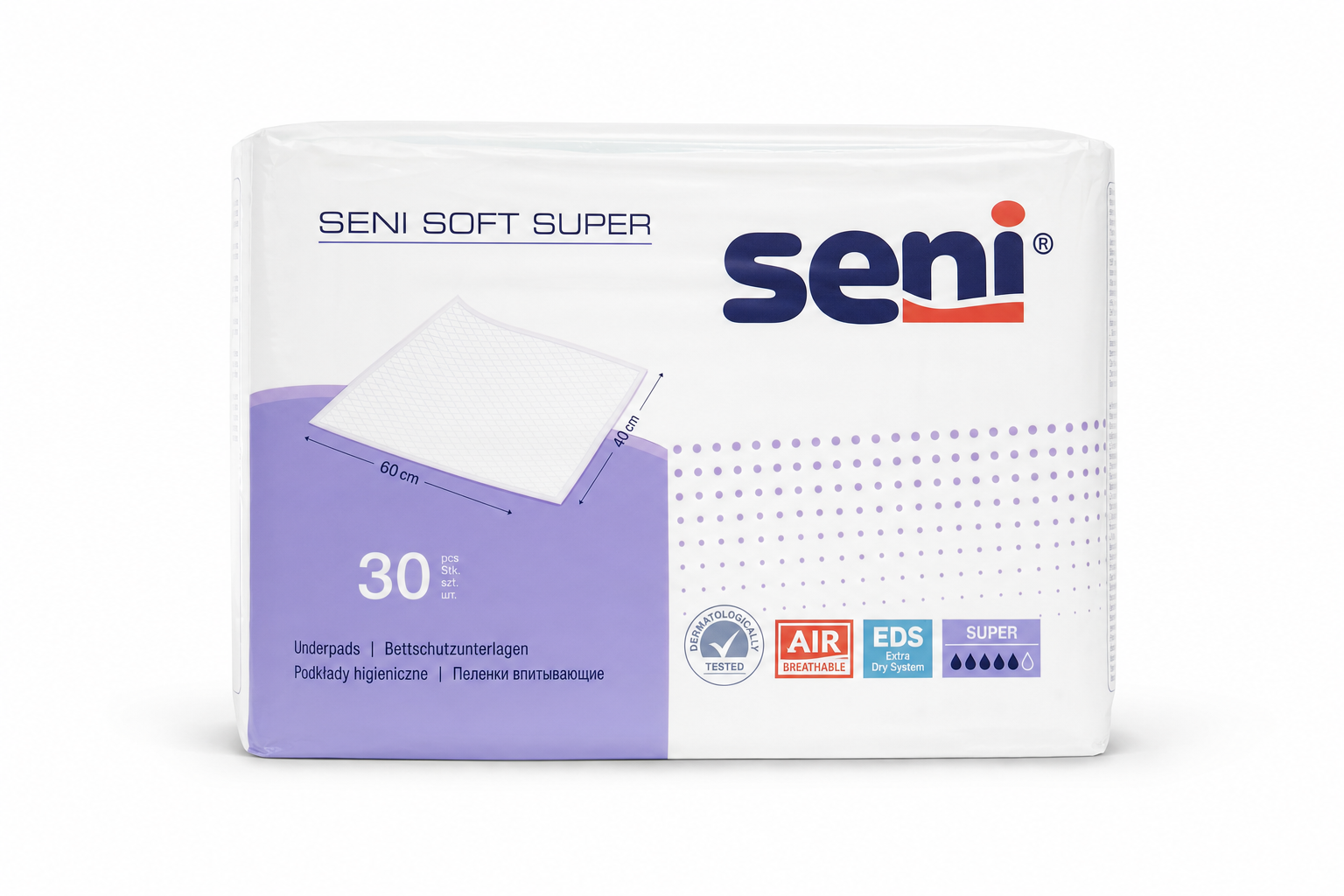 Seni Soft Super 60 x 40 cm 30 ks podložky absorpč.
