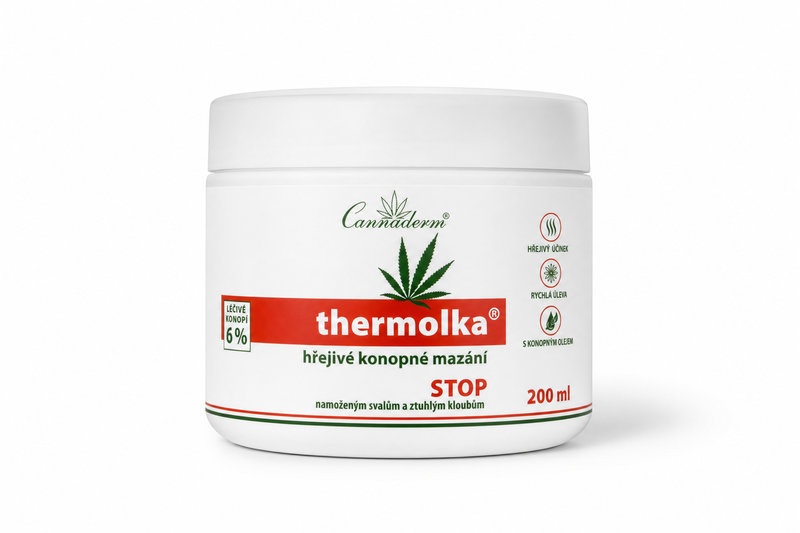 Cannaderm Thermolka hřejivé konopné mazání 200ml