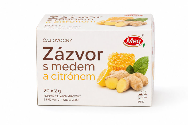 Čaj ovocný Zázvor s medem a citrónem n.s.20x2g Meg