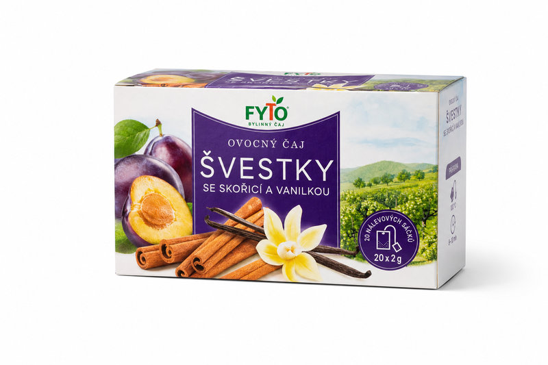 Čaj ovocný Švestky se skořicí a vanilkou n.s.20x2g