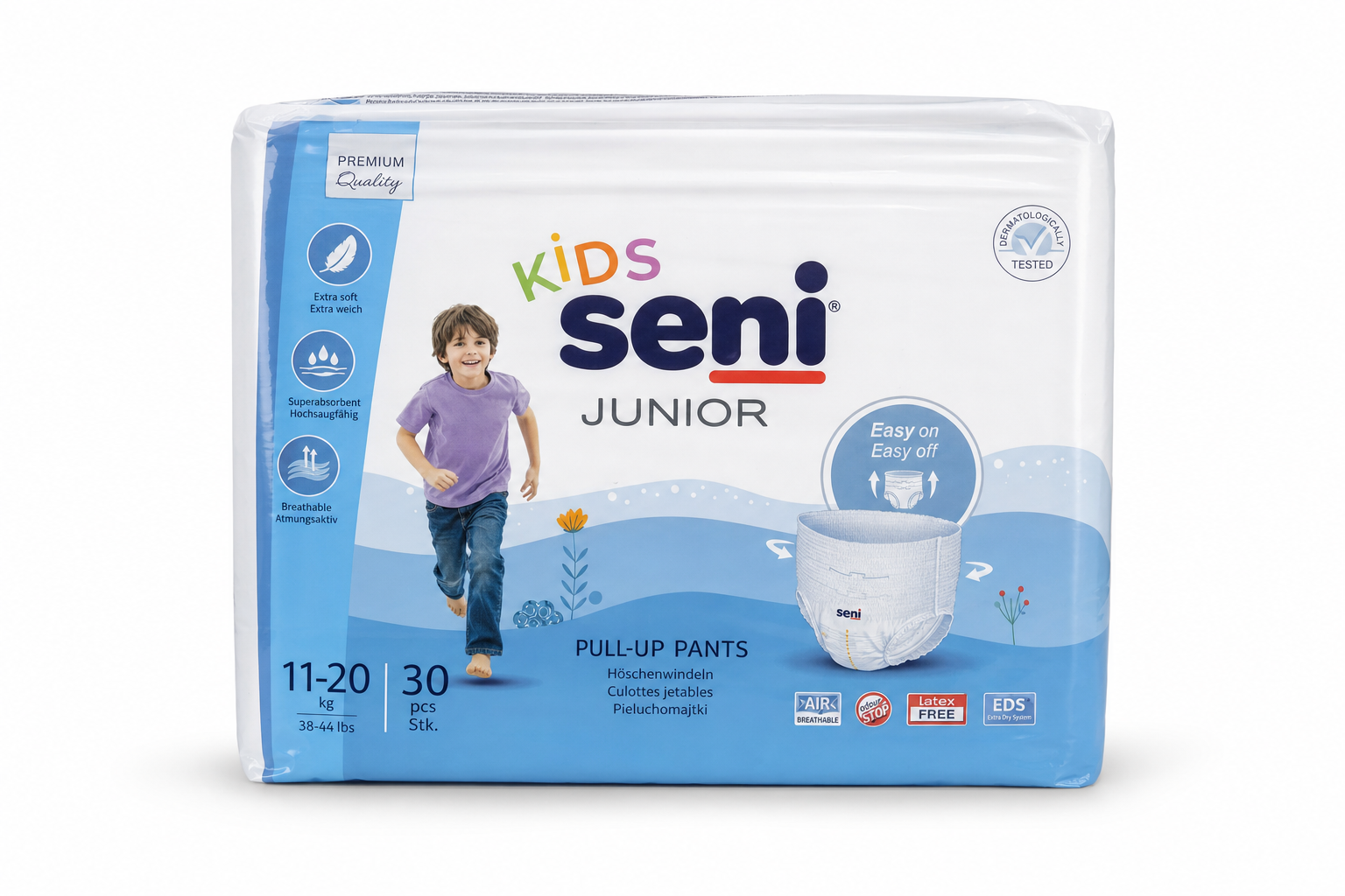 Seni Kids Junior plenkové kalhotky 11-20kg 30ks