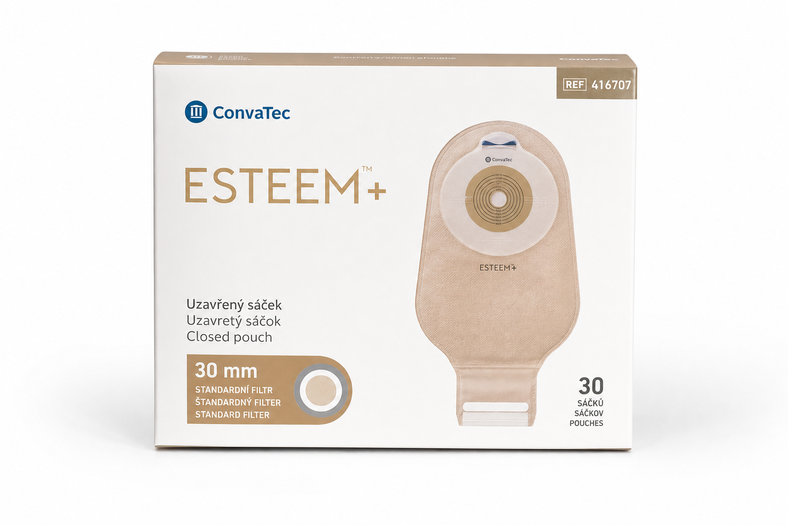 Sáček 1D uzavřESTEEM+béž.30mm std.filtr30ks 416707