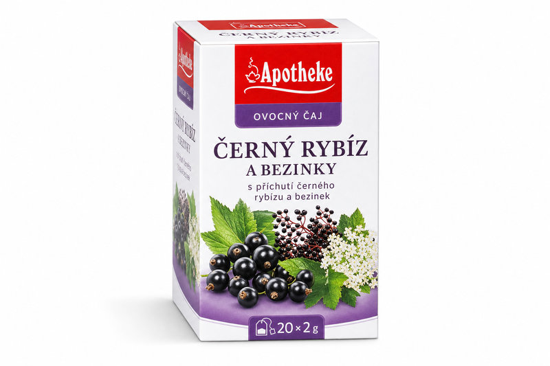 Čaj Apotheke Černý rybíz a bezinky 20x2g