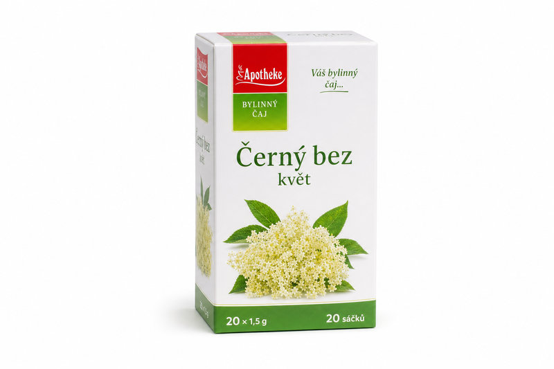 Čaj Apotheke Černý bez květ 20 x 1.5g