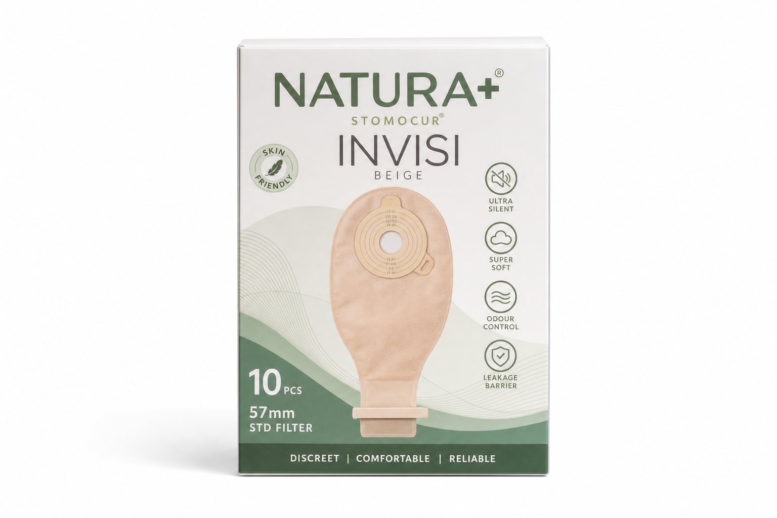 Sáček 2D výp NATURA+ Invisi béž.57mm STD filtr10ks