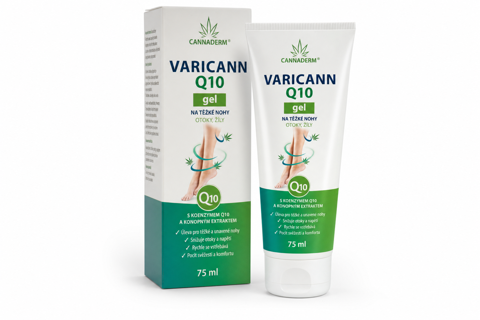Varicann Q10 gel na těžké nohy otoky žíly 75ml