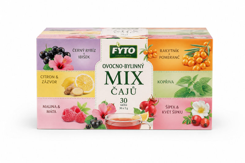 Čaj Ovocno-bylinný MIX čajů 30x2g Fyt F03990