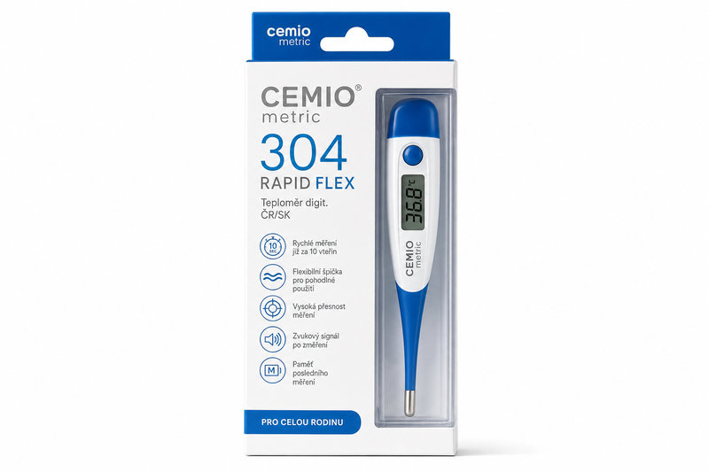 Cemio Metric 304 Rapid Flex Teploměr digit.ČR/SK