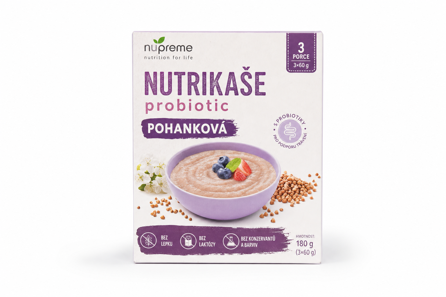 Nutrikaše probiotic pohanková 180g (3x60g)