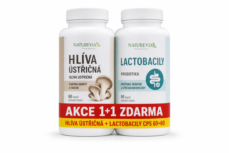 Hlíva ústřičná+lactobacily cps 60+60 AKCE 1+1 ZDAR