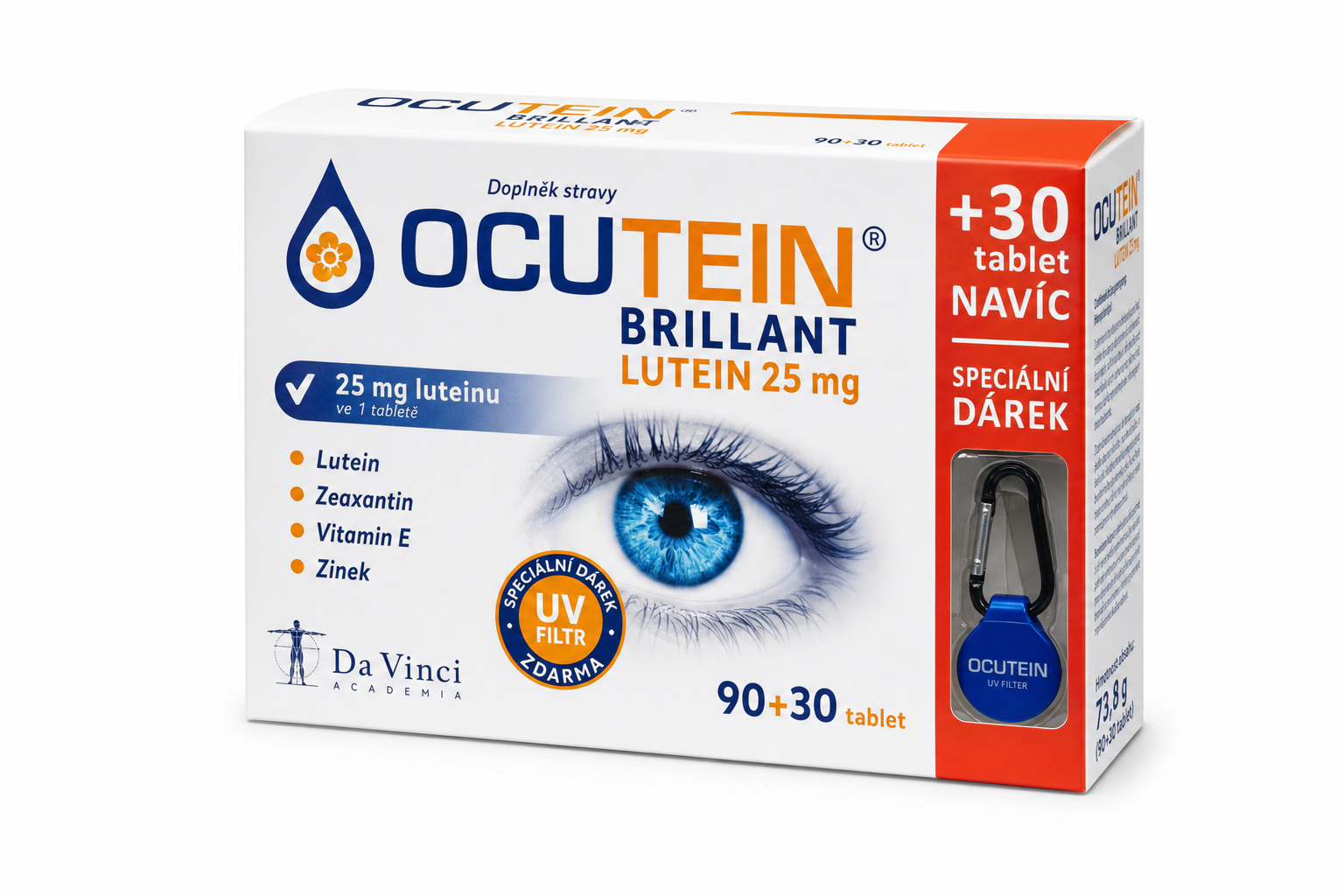Ocutein Brillant Lutein 25mgDaVinci90+30tob+dárek