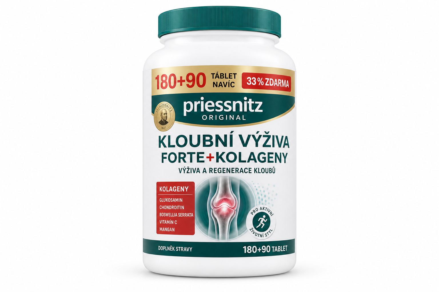 Priessnitz Kloubní výž Forte+kolageny tbl 180+90