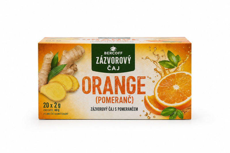 Čaj Zázvorový čaj Orange (Pomeranč) 20x2 g