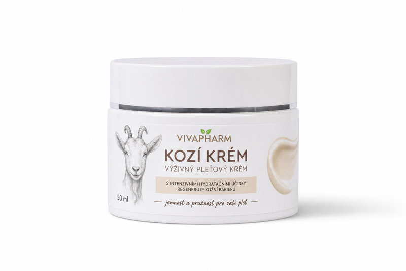 Kozí krém výživný pleťový krém Vivapharm 50ml