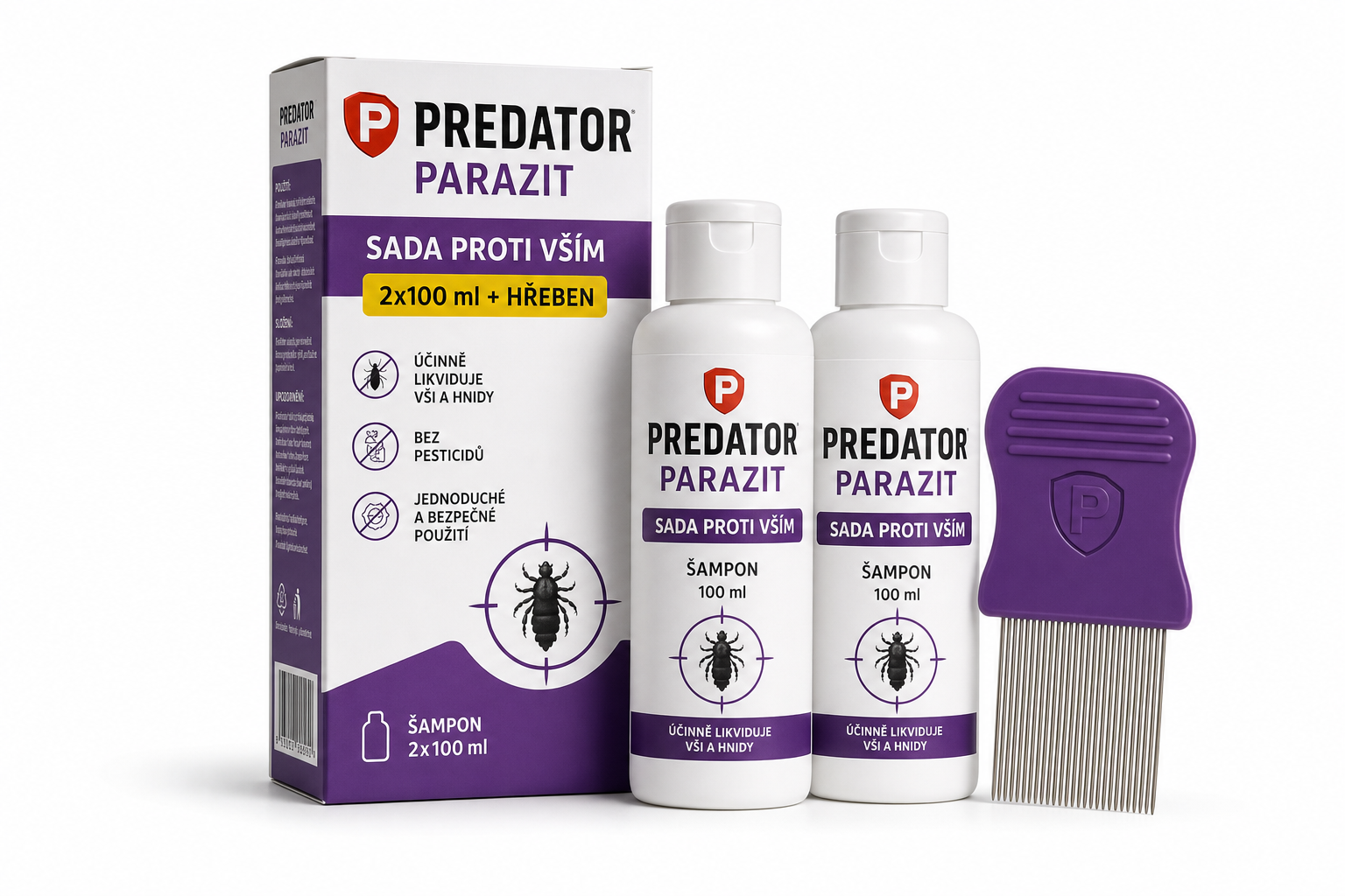 Predator Parazit 2x100 ml+hřeben