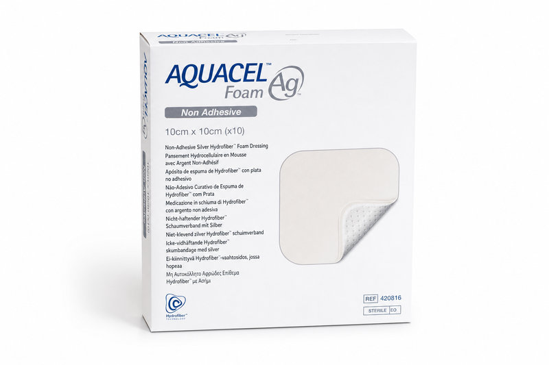 Aquacel foam Ag neadhesivní 10x10cm 10ks