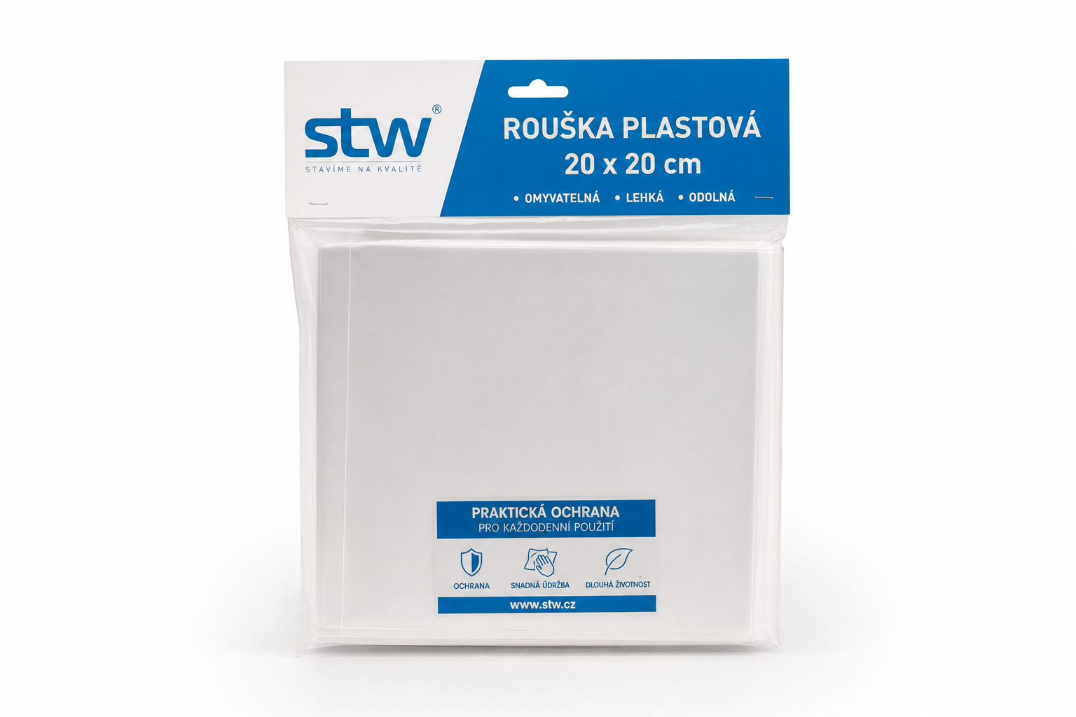 Rouška plastová 20x20cm Stw