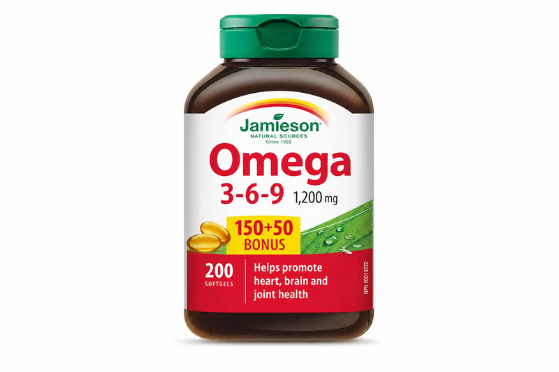 JAMIESON Omega 3-6-9 1200mg cps.150+50