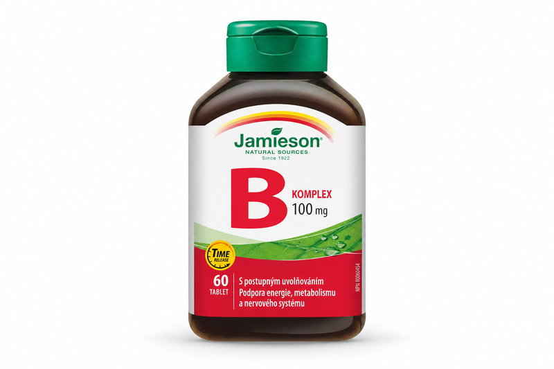 JAMIESON B-komplex 100mg s postupným uvolň.tbl.60