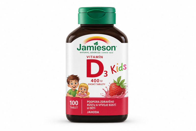 JAMIESON Vitamín D3 Kids jahoda cucací tbl.100