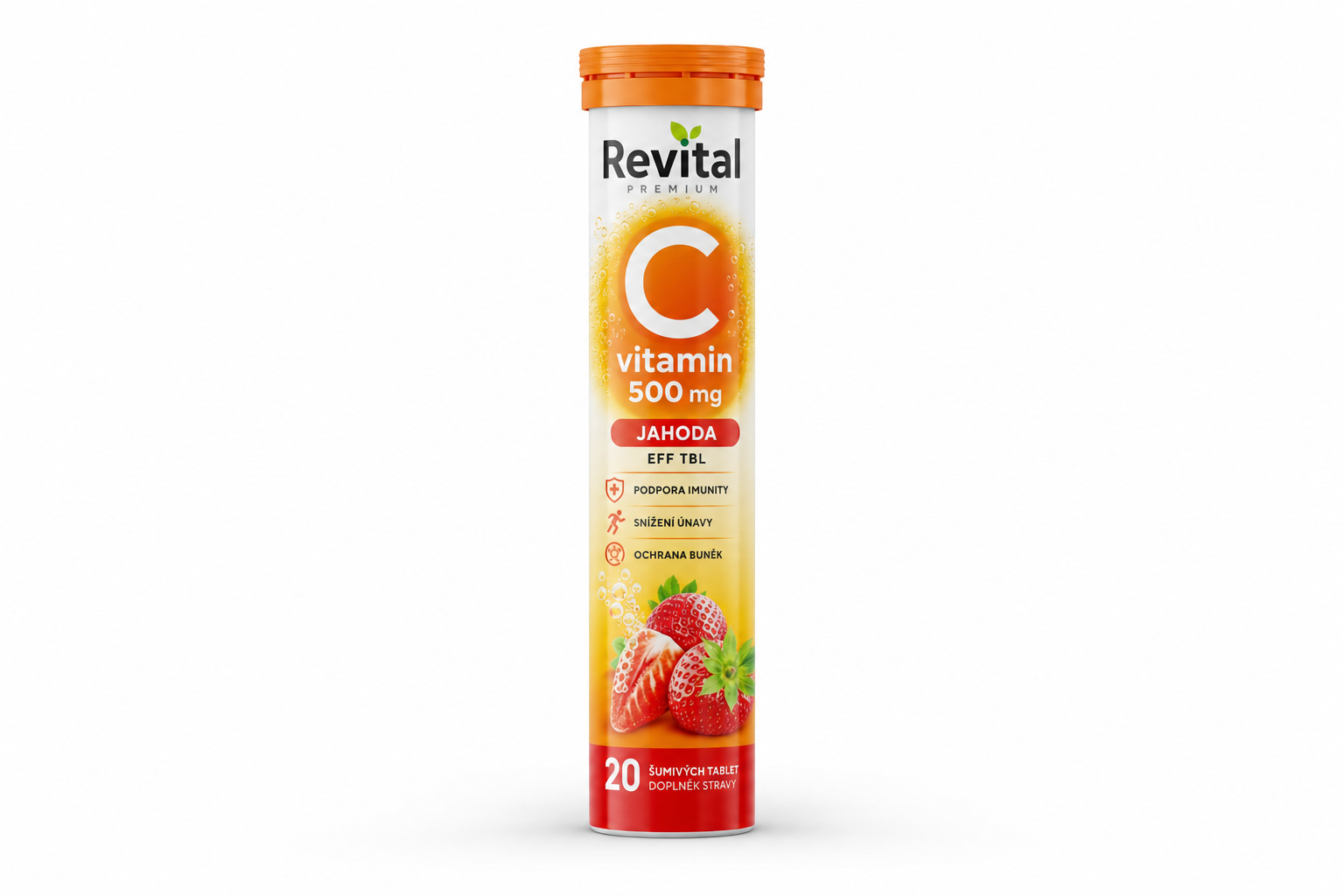 Revital C vitamin 500mg jahoda eff tbl 20