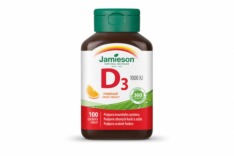 JAMIESON Vitamín D3 1000IU pomeranč cucací tbl.100