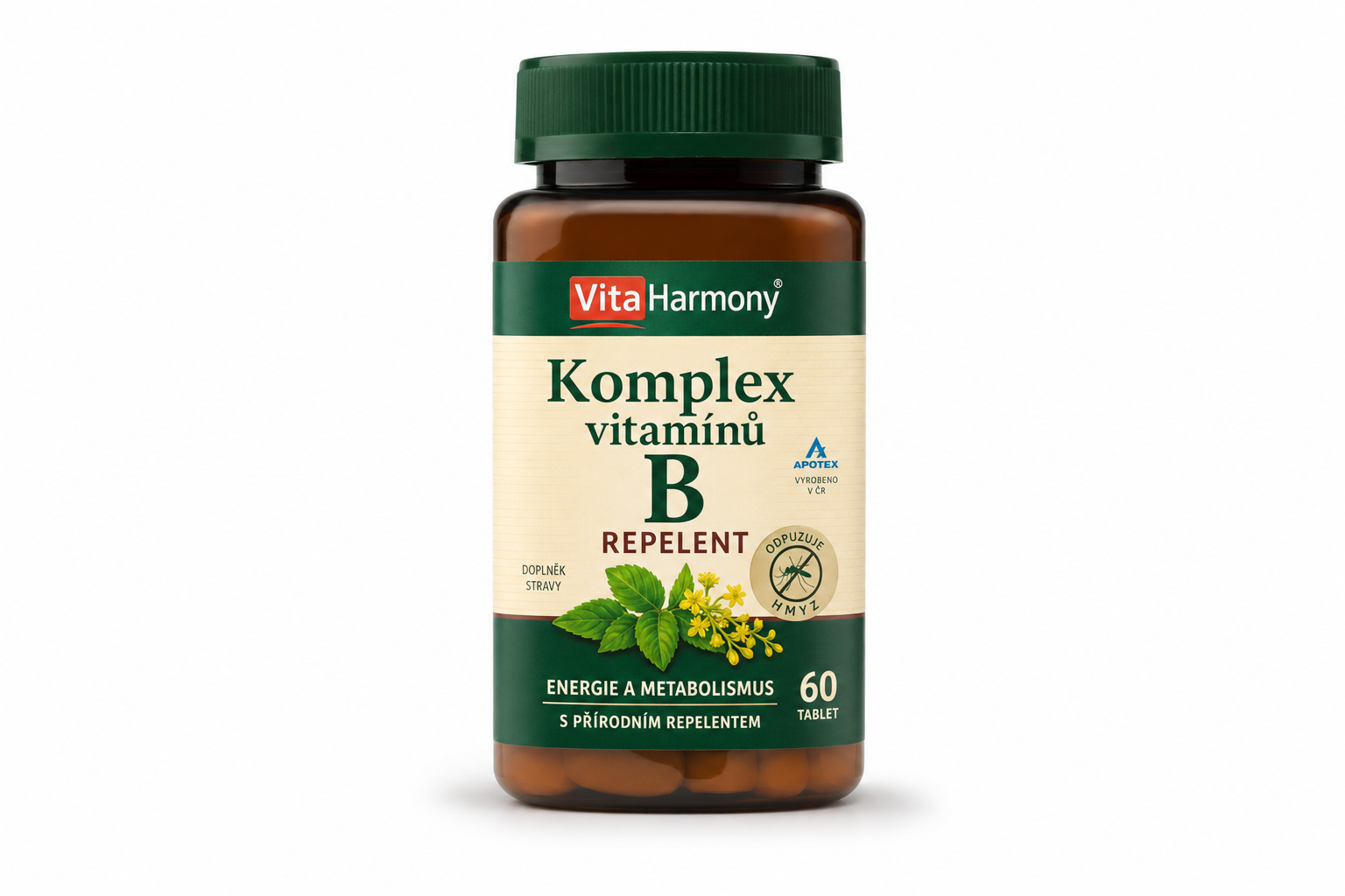 VitaHarmony Komplex vitaminů B Repelent tbl 60