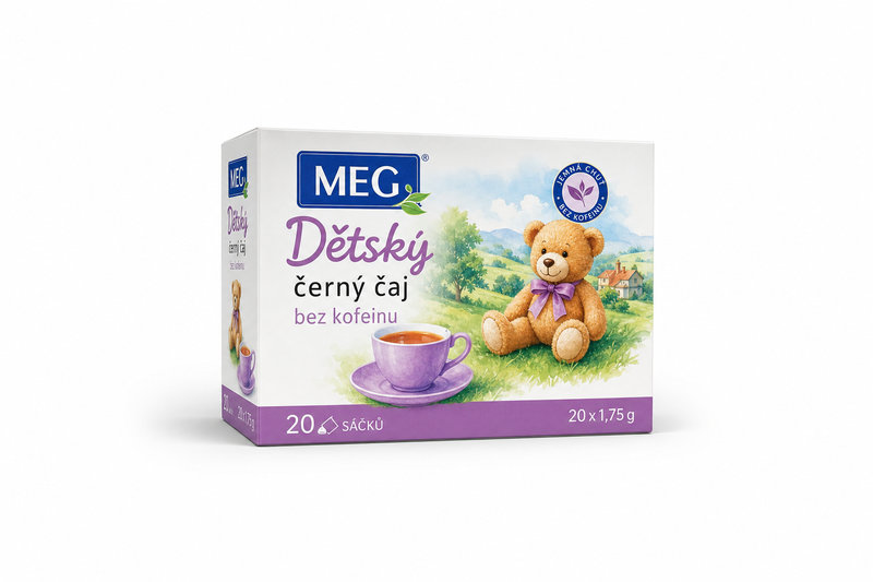 Čaj Dětský černý bez kofeinu 20x1.75g -Meg