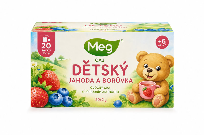 Čaj Dětský jahoda a borůvka 20x2g -Meg