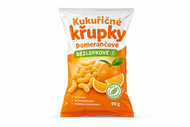 Kukuřičné křupky pomerančové 90g bezlepkové