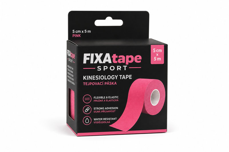 FIXAtape Sport tejpovací páska 5cmx5m růžová