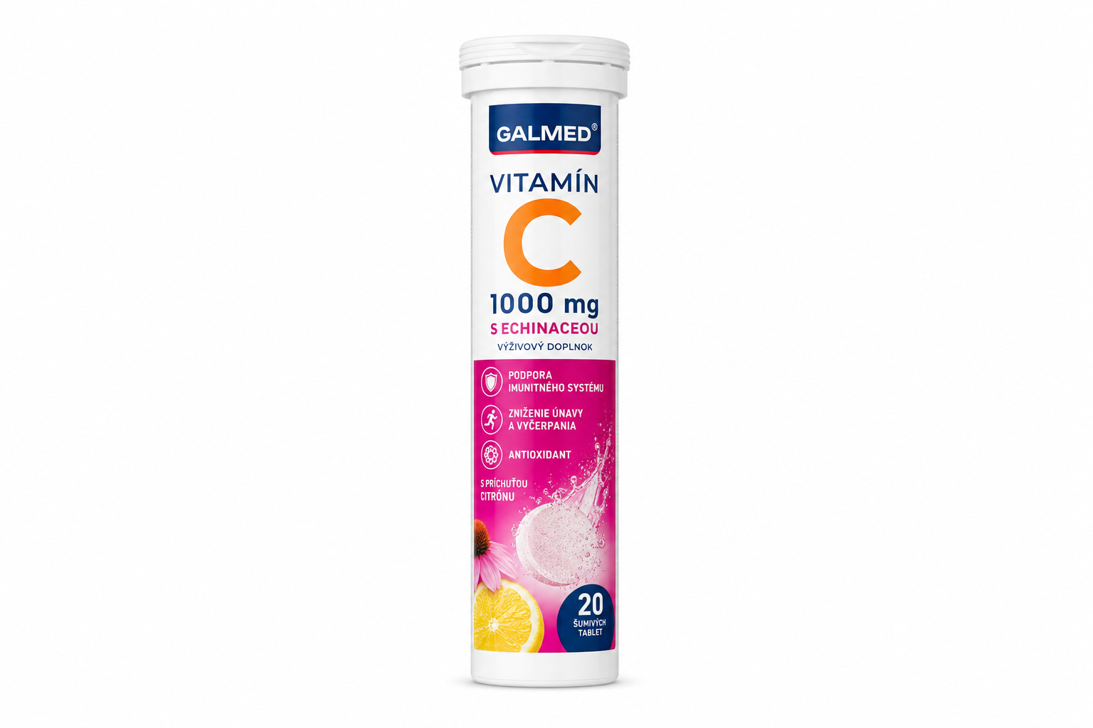 Vitamín C 1000mg Galmed s echinaceou eff tbl 20