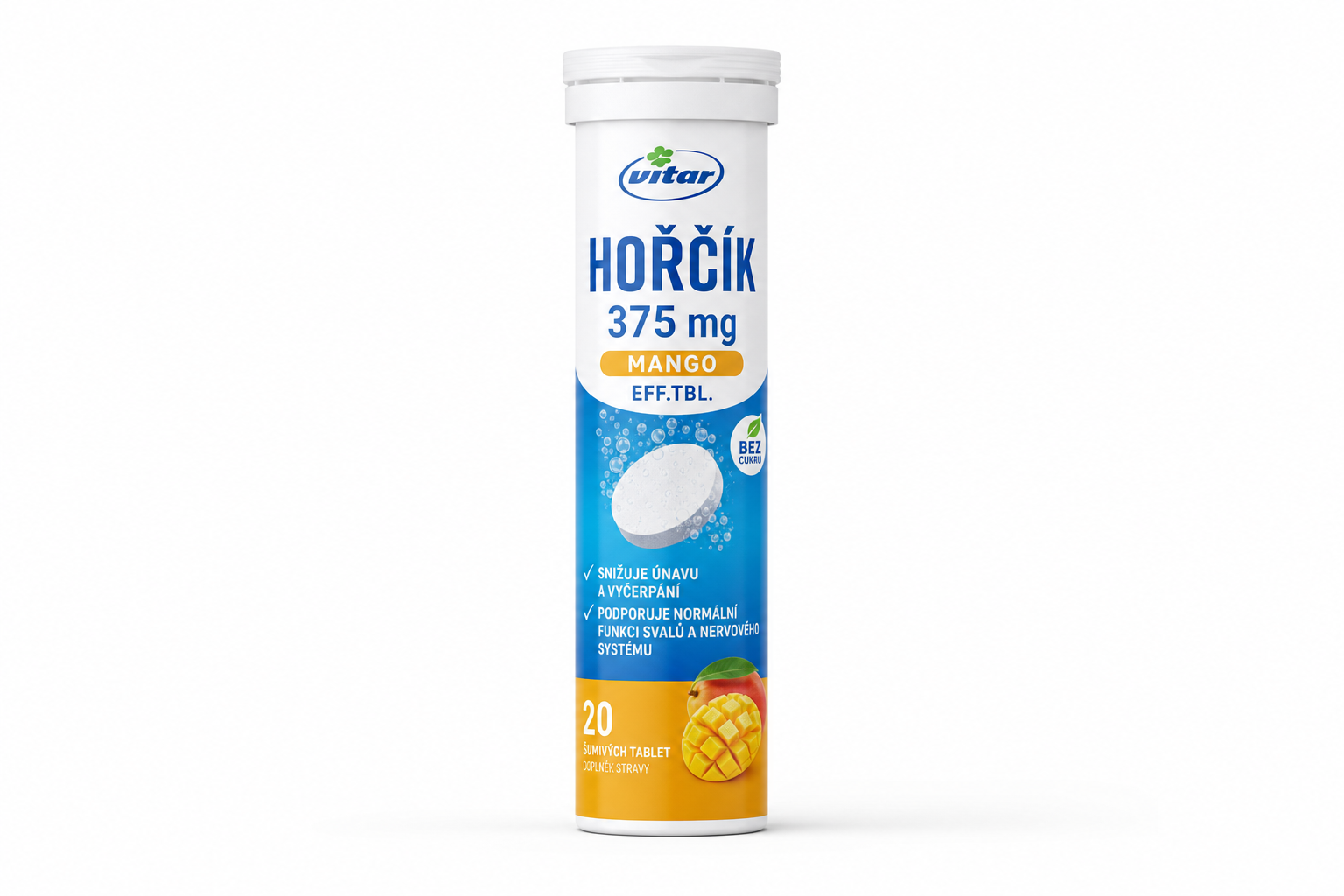 Vitar Hořčík 375 mg mango eff.tbl. 20