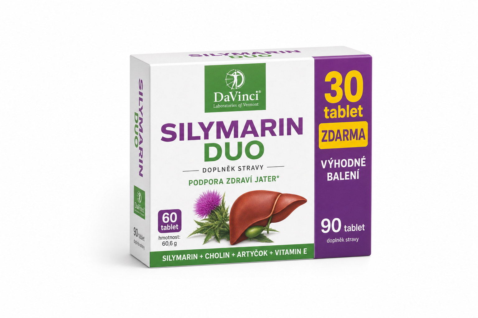 SILYMARIN DUO DaVinci tob.60+30 tob ZDARMA