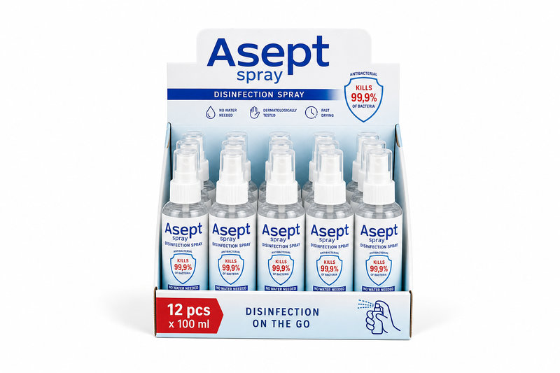 Asept spray 12 x 100ml display