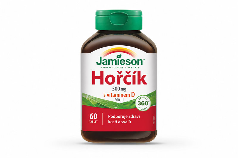 JAMIESON Hořčík 500mg s vitaminem D 500 IU tbl.60