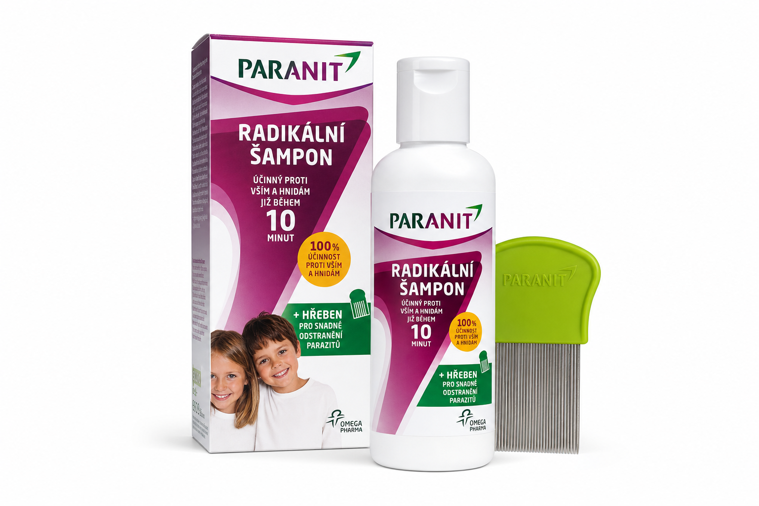 Paranit Radikální šampon + hřeben 100ml