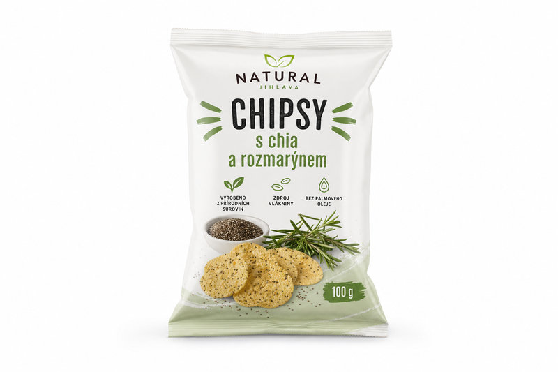 Chipsy s chia a rozmarýnem 100g